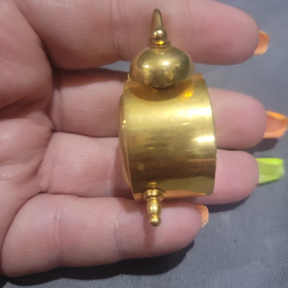Miniature Collezio Retro Style Quartz Clock Gold Tone 2
